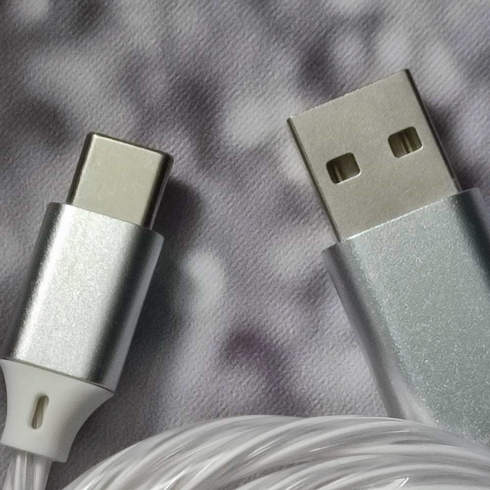 Multicolor LED light Charging Cable For Android And iPad Models That Use USB-C - Picture 5 of 5